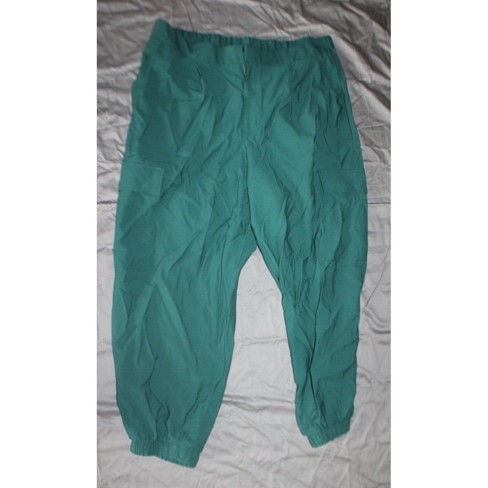 WOMEN'S SIZE 17 TEAL GREEN CARGO TAPERED ANKLE JOGGER PANTS-A NEW DAY